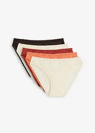 Lot de 5 slips à dentelle, bonprix
