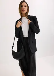 Jupe plissée en satin brillant, bonprix