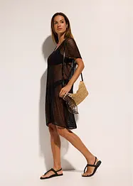 Robe de plage en viscose aspect crochet, bonprix