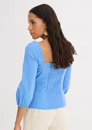 Blouse à manches bouffantes et détail smocké, bonprix
