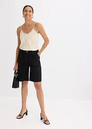 Short en twill avec ceinture à nouer, bonprix