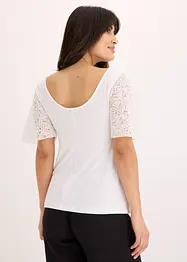T-shirt à manches en dentelle, bonprix