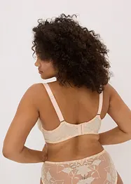 Soutien-gorge minimiseur à armatures et dentelle Lurex bicolore, bonprix