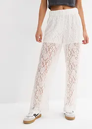 Pantalon en dentelle à taille élastiquée, bonprix