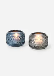 Lot de 2 porte-bougies chauffe-plat, bonprix