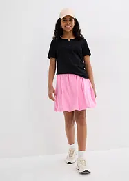 T-shirt col tunisien, 100% coton, bonprix
