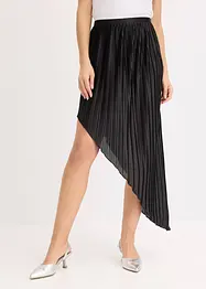 Jupe plissée en satin brillant, bonprix