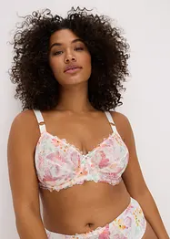 Soutien-gorge minimiseur à armatures avec broderies imprimées, bonprix