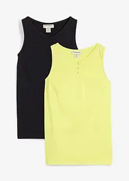 Lot de 2 tops 100% coton, bonprix