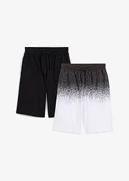 Lot de 2 bermudas texturés garçon, bonprix