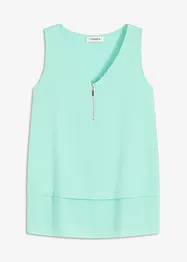 Top en viscose à encolure zippée, bonprix