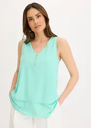 Top en viscose à encolure zippée, bonprix