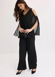 Combinaison avec haut drapé et strass, bonprix