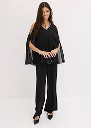 Combinaison avec haut drapé et strass, bonprix