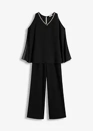 Combinaison avec haut drapé et strass, bonprix