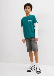 Bermuda garçon en jean extensible, Regular, bonprix