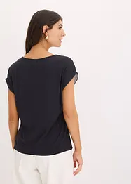 T-shirt à empiècement tissé, bonprix