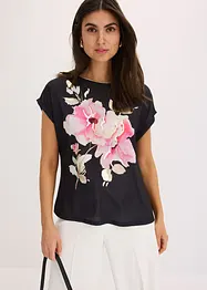 T-shirt à empiècement tissé, bonprix