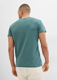 Lot de 2 T-shirts côtelés, slim, bonprix