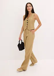 Gilet sans manches en lin majoritaire, bonprix