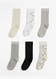 Lot de 6 paires de chaussettes coton, bonprix