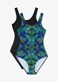 Lot de 2 maillots 1 pièce, bonprix