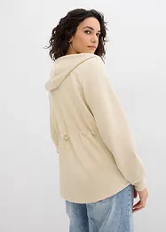 Sweat zippé à capuche avec élastique, bonprix