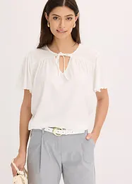 T-shirt avec lien à l'encolure, bonprix