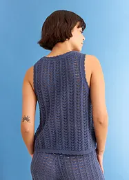Gilet sans manches en maille ajourée, bonprix