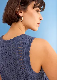 Gilet sans manches en maille ajourée, bonprix