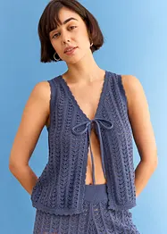 Gilet sans manches en maille ajourée, bonprix