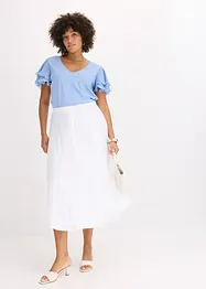 Jupe midi fluide en viscose mélangée, bonprix
