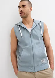 Sweat zippé à capuche sans manches en coton mélangé, bonprix