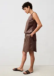 Jupe en cuir nappa d’agneau, bonprix