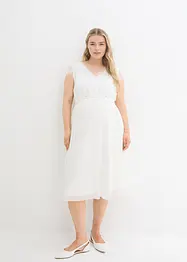 Robe de mariée de grossesse avec ceinture en crêpe et dentelle, bonprix