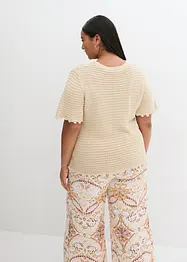Pull ajouré avec lin, bonprix