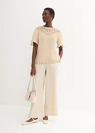 Pull ajouré avec lin, bonprix