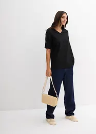T-shirt en crêpe avec broderies anglaises, bonprix