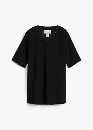 T-shirt en crêpe avec broderies anglaises, bonprix