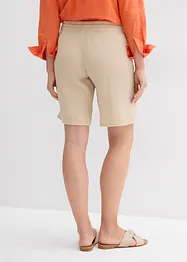 Bermuda en gaze de coton avec taille élastiquée, bonprix