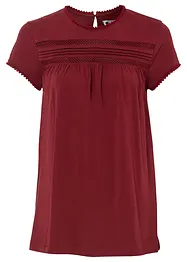 T-shirt en coton avec dentelle, bonprix