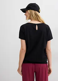 T-shirt en fil flammé avec base smockée, bonprix