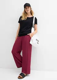 T-shirt en fil flammé avec base smockée, bonprix