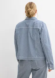 Veste en jean rayée, raccourcie, bonprix