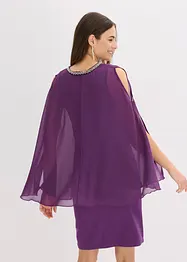 Robe en crêpe avec finition strass, bonprix