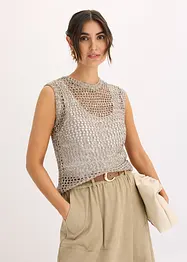 Top en grosse maille ajourée, bonprix