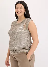 Top en grosse maille ajourée, bonprix