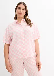 Blouse manches courtes à carreaux, bonprix