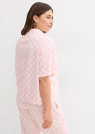 Blouse manches courtes à carreaux, bonprix