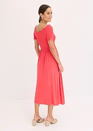 Robe midi à haut smocké, bonprix